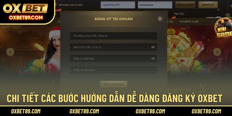 Hướng dẫn hoàn tất thực hiện mở tài khoản OXBET 